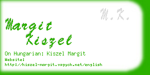margit kiszel business card